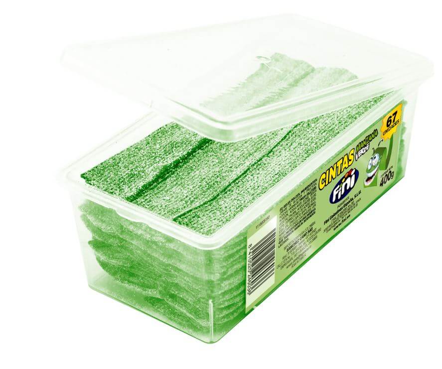 GOMAS CINTA MANZANA VERDE FINI *67und *400gr_1 GOMAS CINTA MANZANA VERDE FINI *67und *400gr_1