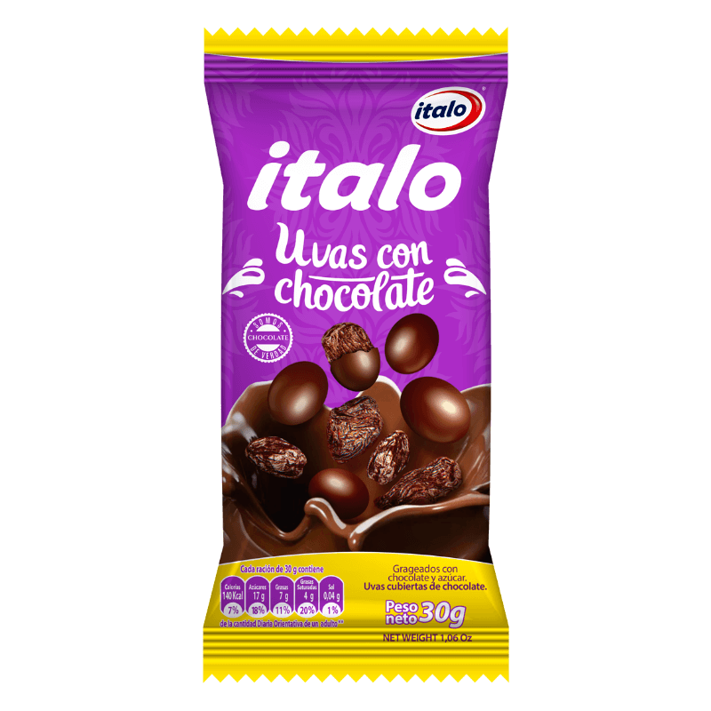 SNACK UVAS PASAS CON CHOCOLATE *12und *360gr_1 SNACK UVAS PASAS CON CHOCOLATE *12und *360gr_1
