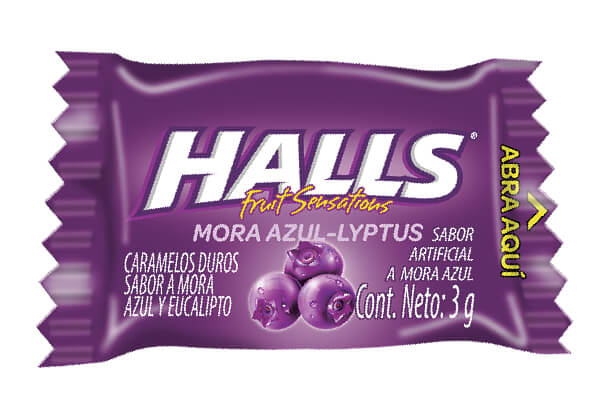 HALLS PEPA MORA AZUL *100und *330gr _1 HALLS PEPA MORA AZUL *100und *330gr _1