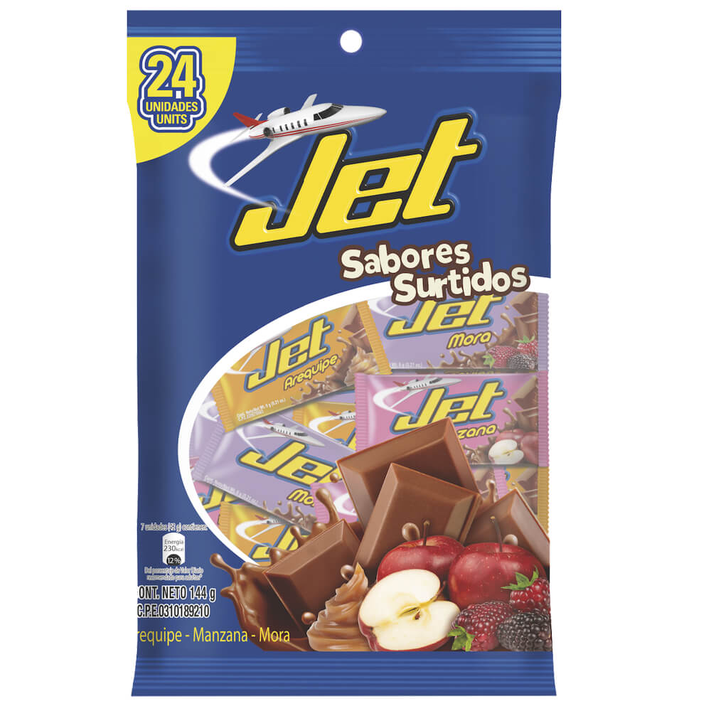CHOCOLATINA JET SURTIDA MINI *24und *144gr_1 CHOCOLATINA JET SURTIDA MINI *24und *144gr_1