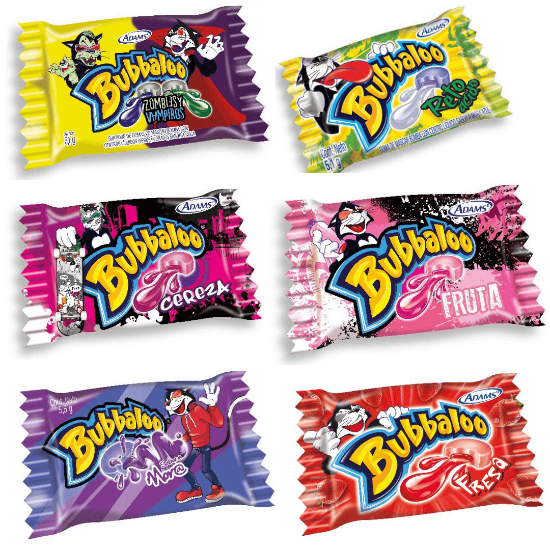 CHICLE BUBBALOO SURTIDO *70und *385gr _1 CHICLE BUBBALOO SURTIDO *70und *385gr _1