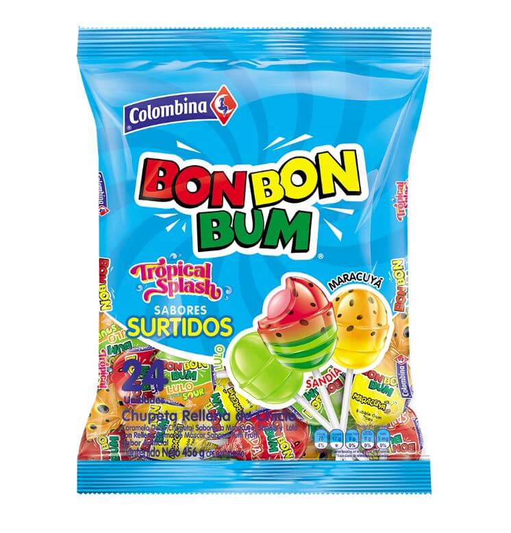CHUPETE BON BON BUM SURTIDO TROPICAL *24und *456gr_1 CHUPETE BON BON BUM SURTIDO TROPICAL *24und *456gr_1