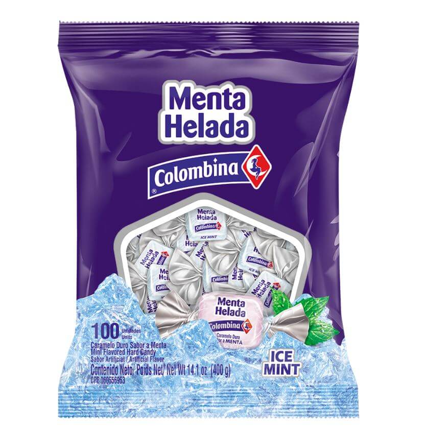 CARAMELO MENTA HELADA COLOMBINA *100und *400gr_1 CARAMELO MENTA HELADA COLOMBINA *100und *400gr_1