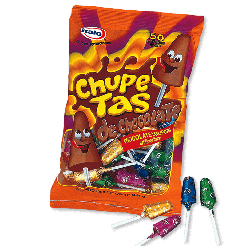 CHUPETA DE CHOCOLATE ITALO *50und *350gr_1 CHUPETA DE CHOCOLATE ITALO *50und *350gr_1