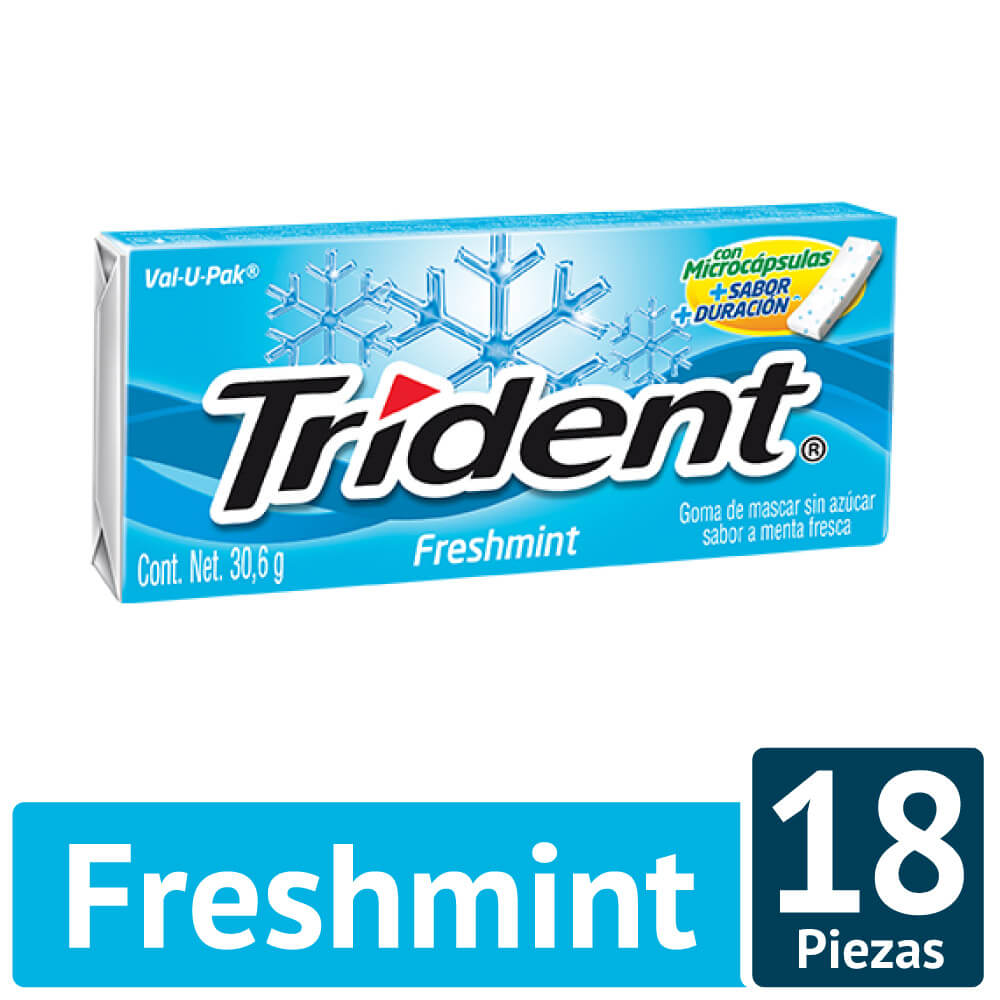 CHICLE TRIDENT VALUE PACK FRESHMINT *367,2gr _1 CHICLE TRIDENT VALUE PACK FRESHMINT *367,2gr _1