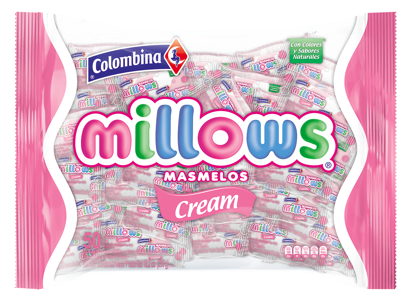 MASMELO MILLOWS INDIVIDUAL CREAM *50und *290gr_1 MASMELO MILLOWS INDIVIDUAL CREAM *50und *290gr_1
