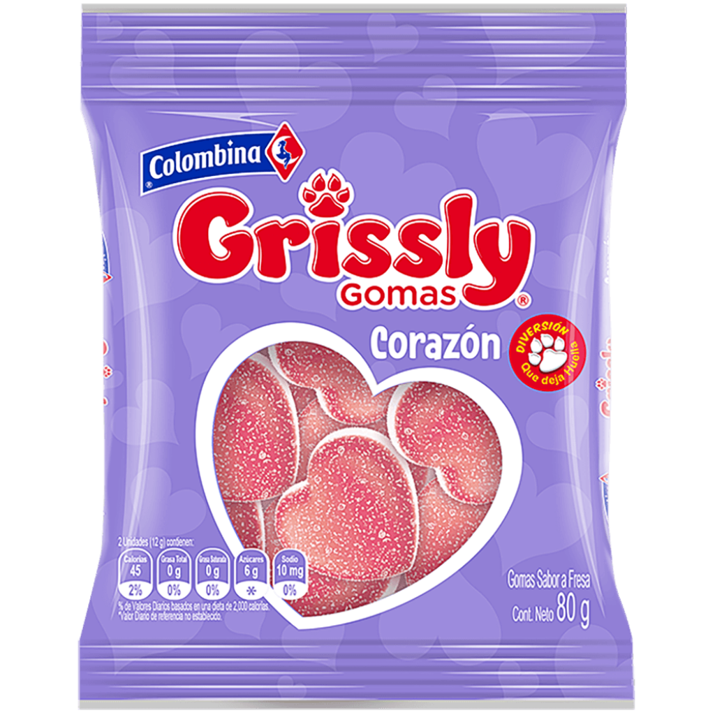 GOMAS GRISSLY CORAZÓN *80gr_1 GOMAS GRISSLY CORAZÓN *80gr_1