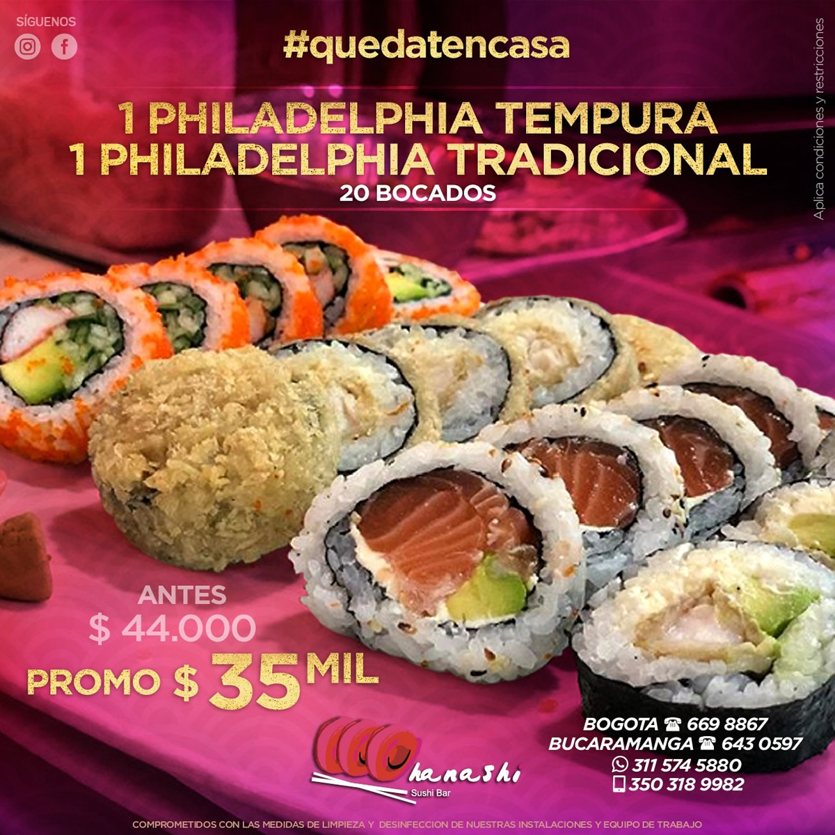 1 PHILADELHPHIA TEMPURA 1 PHILADELPHIA TRADICIONAL_1 1 PHILADELHPHIA TEMPURA 1 PHILADELPHIA TRADICIONAL_1