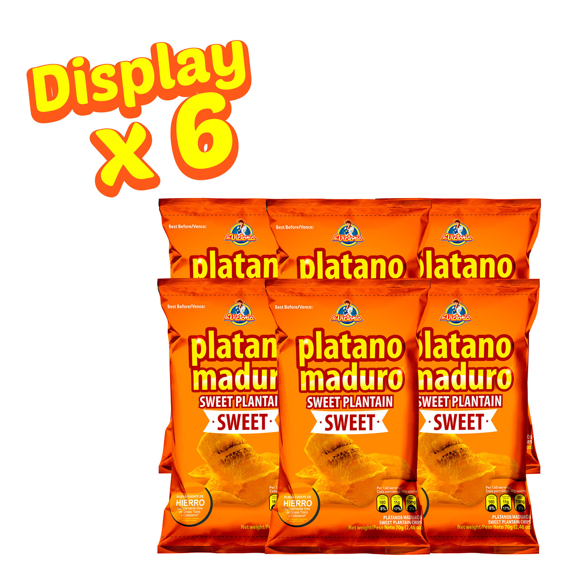 Plátano Maduro Sweet 70 g (Display x 6 UND.)_2 Plátano Maduro Sweet 70 g (Display x 6 UND.)_2