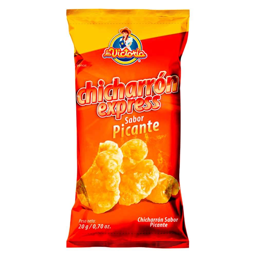 Chicharrón Express Picante 20 gr. (Display x 10 UND.)_1 Chicharrón Express Picante 20 gr. (Display x 10 UND.)_1
