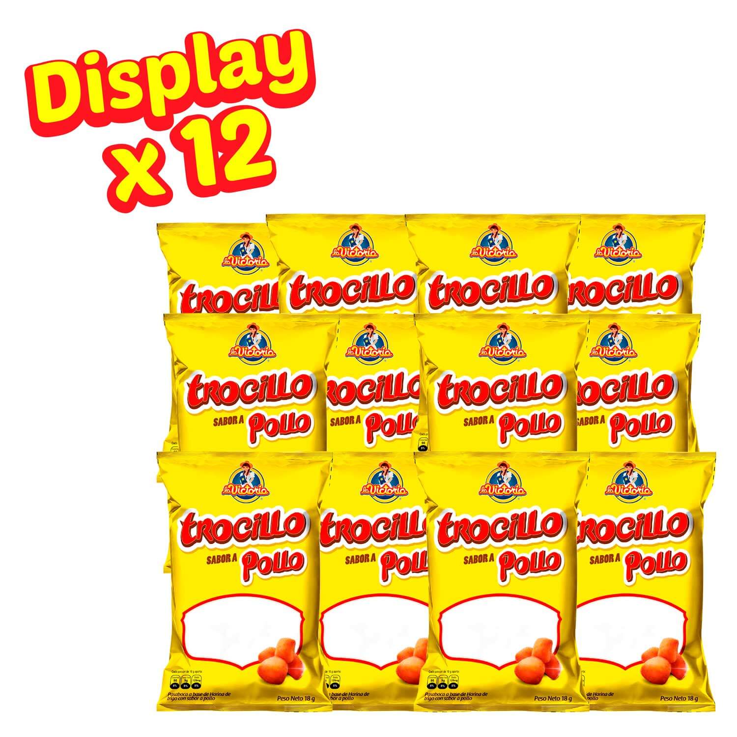 Trocillo Pollo Popular 18 gr. (Display x 12 UND.)_2 Trocillo Pollo Popular 18 gr. (Display x 12 UND.)_2