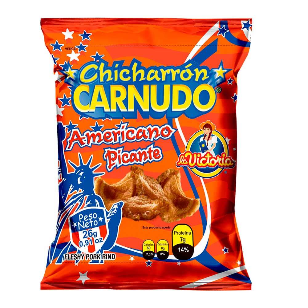Chicharrón Carnudo Picante 25 g (Display x 6 UND.)_1 Chicharrón Carnudo Picante 25 g (Display x 6 UND.)_1