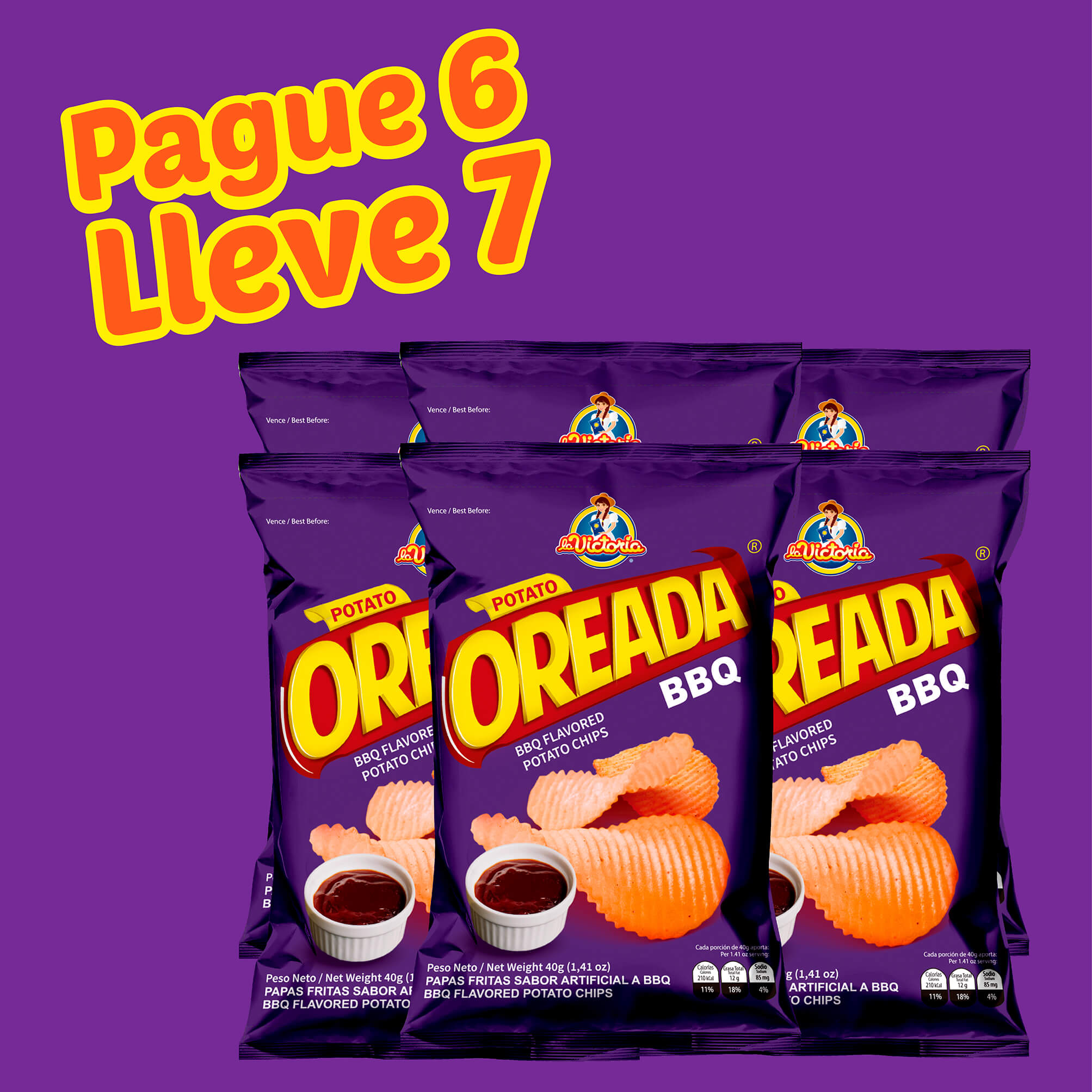 Papa Oreada BBQ 40 g (Display PAGUE 6 LLEVE 7 UND.)_2 Papa Oreada BBQ 40 g (Display PAGUE 6 LLEVE 7 UND.)_2