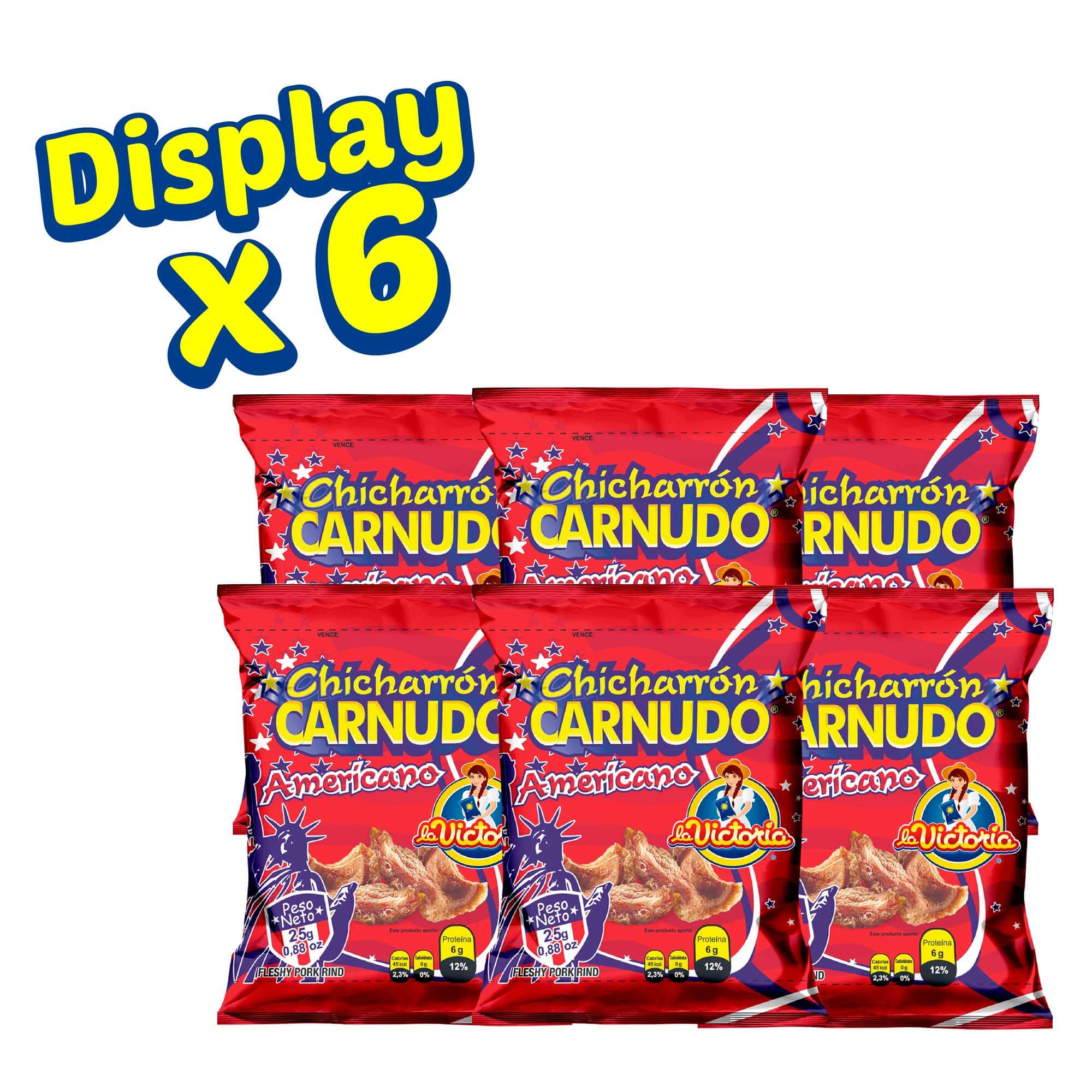Chicharrón Carnudo Natural 25 g (Display x 6 UND.)_2 Chicharrón Carnudo Natural 25 g (Display x 6 UND.)_2