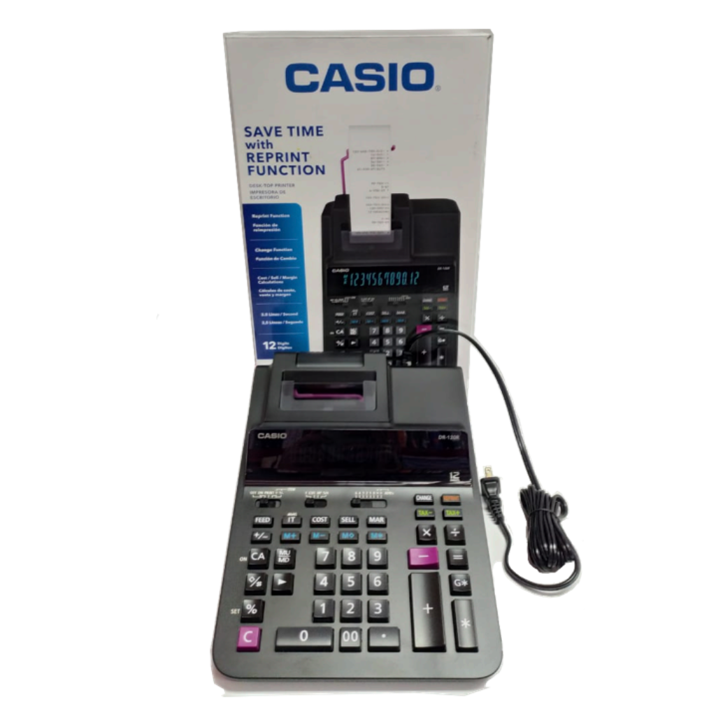 CALCULADORA SUMADORA CASIO DR-120R-BK_1 CALCULADORA SUMADORA CASIO DR-120R-BK_1