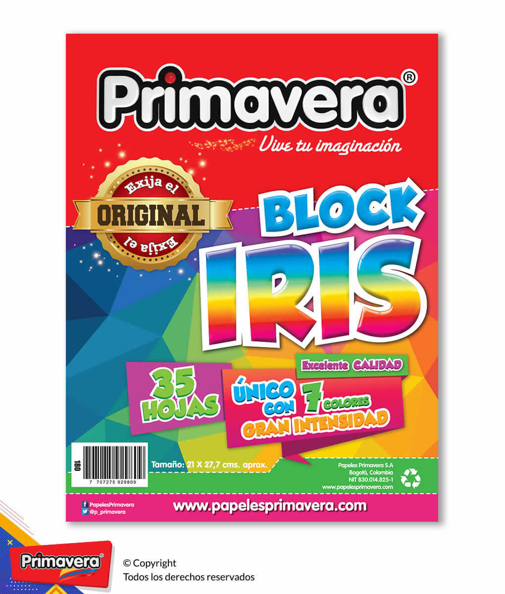 BLOCK CARTA IRIS 180 PRIMAVERA_1 BLOCK CARTA IRIS 180 PRIMAVERA_1