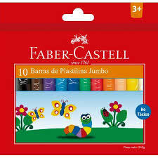 PLASTILINA JUMBO X10 PLJ-10 FABER_1 PLASTILINA JUMBO X10 PLJ-10 FABER_1