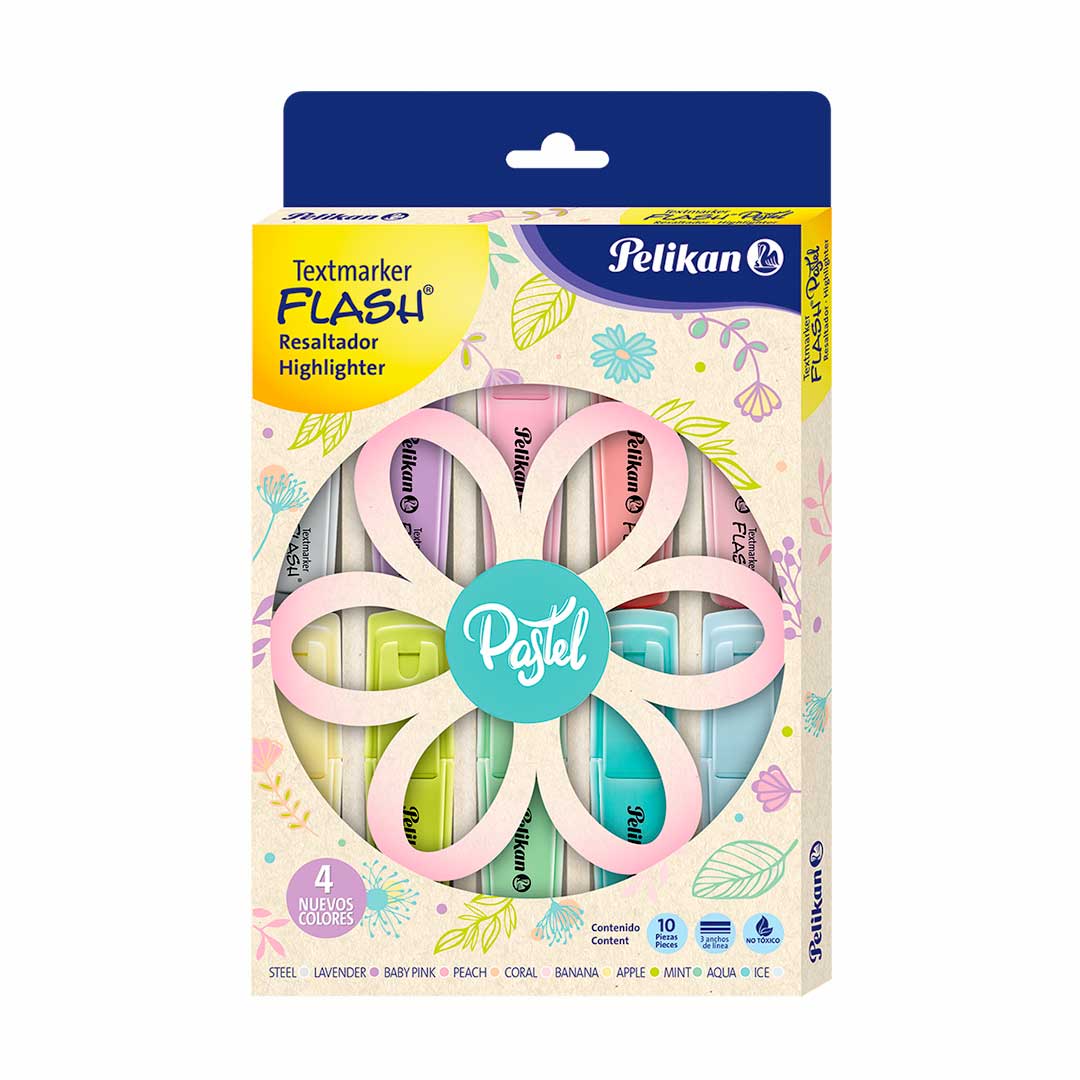 RESALTADOR BLISTER X10 TEXMARKER PASTEL PELIKAN_1 RESALTADOR BLISTER X10 TEXMARKER PASTEL PELIKAN_1