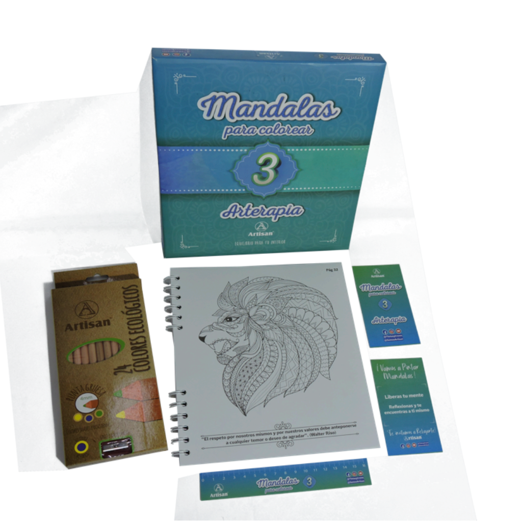 LIBRO MANDALAS #3+COLOR ECOLOGICO X24_1 LIBRO MANDALAS #3+COLOR ECOLOGICO X24_1